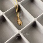 COLAR FILHO CRAVEJADO - BANHADO EM OURO 18K