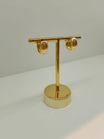 BRINCO MEIA ARGOLA P BANHADO EM OURO 18K