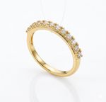 ANEL APARADOR DE ALIANÇA VIC - BANHADO EM OURO 18K