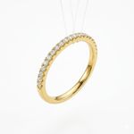 ANEL APARADOR DE ALIANÇA CRISTAL EM ZIRCÔNIAS - BANHADO EM OURO 18K