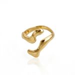 ANEL REGULÁVEL CURVE BANHADO EM OURO 18K