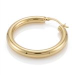 ARGOLA BASIC M COM FECHO ITALIANO BANHADA EM OURO 18K