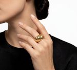 ANEL REGULÁVEL CROISSANT BANHADO EM OURO 18K