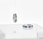 ARGOLA INFANTIL COLORS ZIRCÔNIA - BANHADO EM PRATA 925