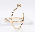 ARGOLA LISA MAXI G BANHADO EM OURO 18K