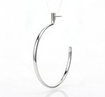 ARGOLA LISA MAXI G BANHADO EM PRATA 925