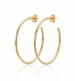 ARGOLA LISA M BANHADO EM OURO 18K