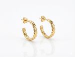 ARGOLA P MANUELA BANHADO EM OURO 18K