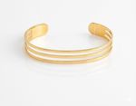BRACELETE 3 FIOS BANHADO EM OURO 18K