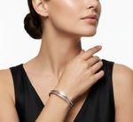 BRACELETE FIO DUPLO LISO FINO BANHADO EM PRATA 925 