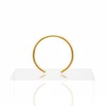 BRACELETE LISO REDONDO BANHADO EM OURO 18K 