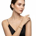 BRACELETE LISO REDONDO BANHADO EM OURO 18K 