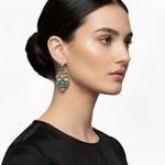 BRINCO CASCATA DE ZIRCÔNIAS COLORIDAS BANHADO EM OURO 18K