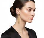 BRINCO CASCATA ELOS GRADUADOS BANHADO A OURO 18K