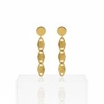 BRINCO CASCATA ELOS TEXTURIZADOS BANHADO A OURO 18K