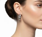 ARGOLA BASIC P COM FECHO ITALIANO BANHADA EM PRATA 925