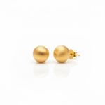 BRINCO DE BOLINHA FOSCA M BANHADO EM OURO 18K