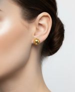 BRINCO DE BOLINHA P BANHADO EM OURO 18K