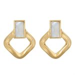 BRINCO GEOMETRICO ARTICULADO BANHADO A OURO 18K