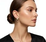 BRINCO GEOMETRICO ARTICULADO BANHADO A OURO 18K