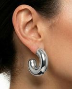 BRINCO MEIA ARGOLA BOLD BANHADO EM PRATA 925