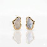 BRINCO ORGÂNICO P PEROLADO - BANHADO EM OURO 18K