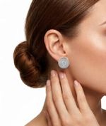 BRINCO SAFIRA CRAVEJA COM ZIRCONIAS - BANHADO EM PRATA 925
