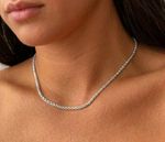 CHOKER CORDÃO BAIANO 2MM BANHADO EM PRATA 925