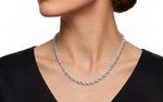 CHOKER CORDÃO BAIANO 4MM BANHADO EM PRATA 925