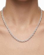 CHOKER INFANTIL CORDÃO BAIANO 1,5mm - BANHADO EM PRATA 925