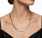 CHOKER RABO DE RATO BANHADO EM OURO 18K