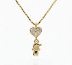 COLAR FILHO MINI ZIRCONIA AZUL - BANHADO A OURO 18K