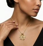 COLAR FLOR ORGÂNICA BANHADO EM OURO 18K