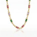 COLAR INFANTIL COLORS - BANHADO EM OURO 18K