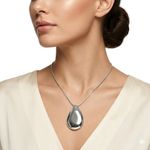 COLAR MAXI GOTA BANHADO EM PRATA 925