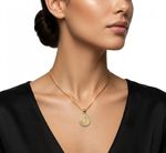 COLAR MEDALHA SÃO BENTO BANHADO EM OURO 18K