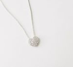 COLAR MINI CORAÇAO ZIRCÔNIA - BANHADO A PRATA 925