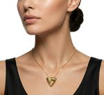  COLAR ORGANICO RETANGULAR BANHADO EM OURO 18K