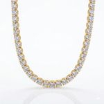 COLAR REGULÁVEL RIVIERA CRISTAL CRAVEJADO COM ZIRCÔNIAS BANHADO EM OURO 18K