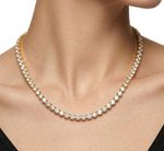 COLAR REGULÁVEL RIVIERA CRISTAL CRAVEJADO COM ZIRCÔNIAS BANHADO EM OURO 18K