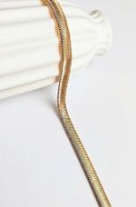 COLAR SNAKE 6MM BANHADO EM OURO 18K
