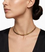 COLAR SNAKE 6MM BANHADO EM OURO 18K