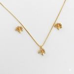 CONJUNTO BRINCO + COLAR ÁRVORE DA VIDA COM ZIRCONIA  - BANHADO A OURO 18K