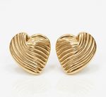 CONJUNTO BRINCO + COLAR CORAÇÃO BANHADO A OURO 18K