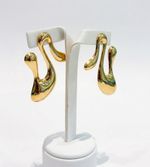 CONJUNTO BRINCO + COLAR ORGANICO RAFAELA BANHADO EM OURO 18K