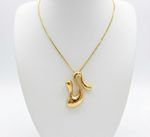 CONJUNTO BRINCO + COLAR ORGANICO RAFAELA BANHADO EM OURO 18K