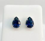 CONJUNTO COLAR + BRINCO GOTA AZUL - BANHADO EM PRATA 925
