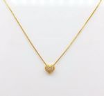 CONJUNTO COLAR + BRINCO MINI CORAÇÃO CRAVEJADO - BANHADO EM OURO 18K