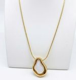 CONJUNTO COLAR + BRINCO ORGANICO PEROLADO - BANHADO A OURO 18K