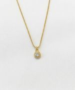 CONJUNTO COLAR + BRINCO PONTO DE LUZ - BANHADO EM OURO 18K